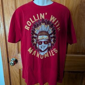 Next Level Apparel Red Graphic Tee